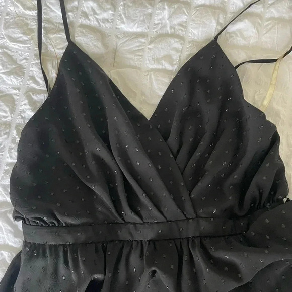 Fame and partners black metallic tiered maxi dress - Picture 2 of 7